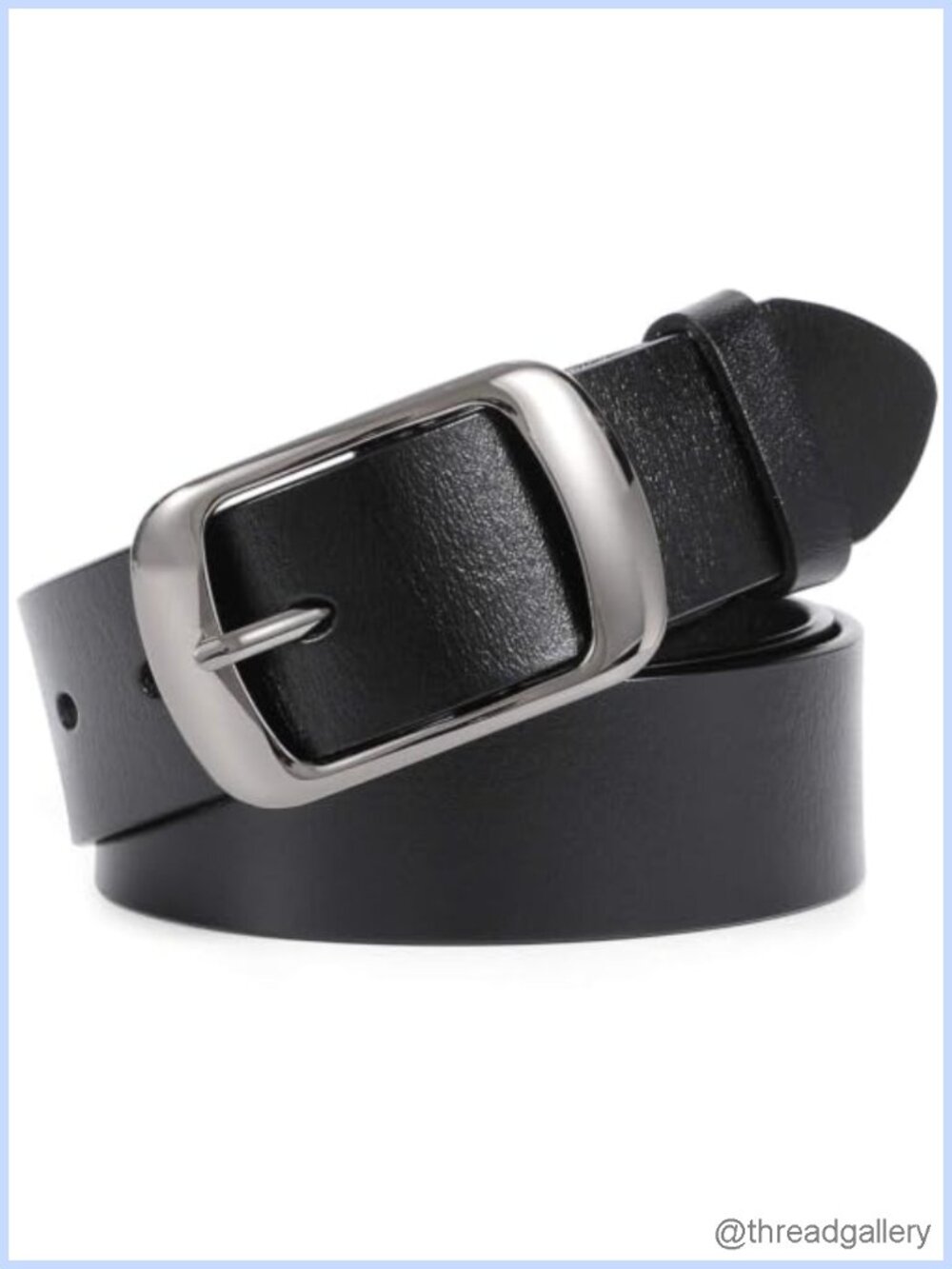 Women's Leather Belt Solid Pin Buckle Adjustable Jeans Pants Dress Casual